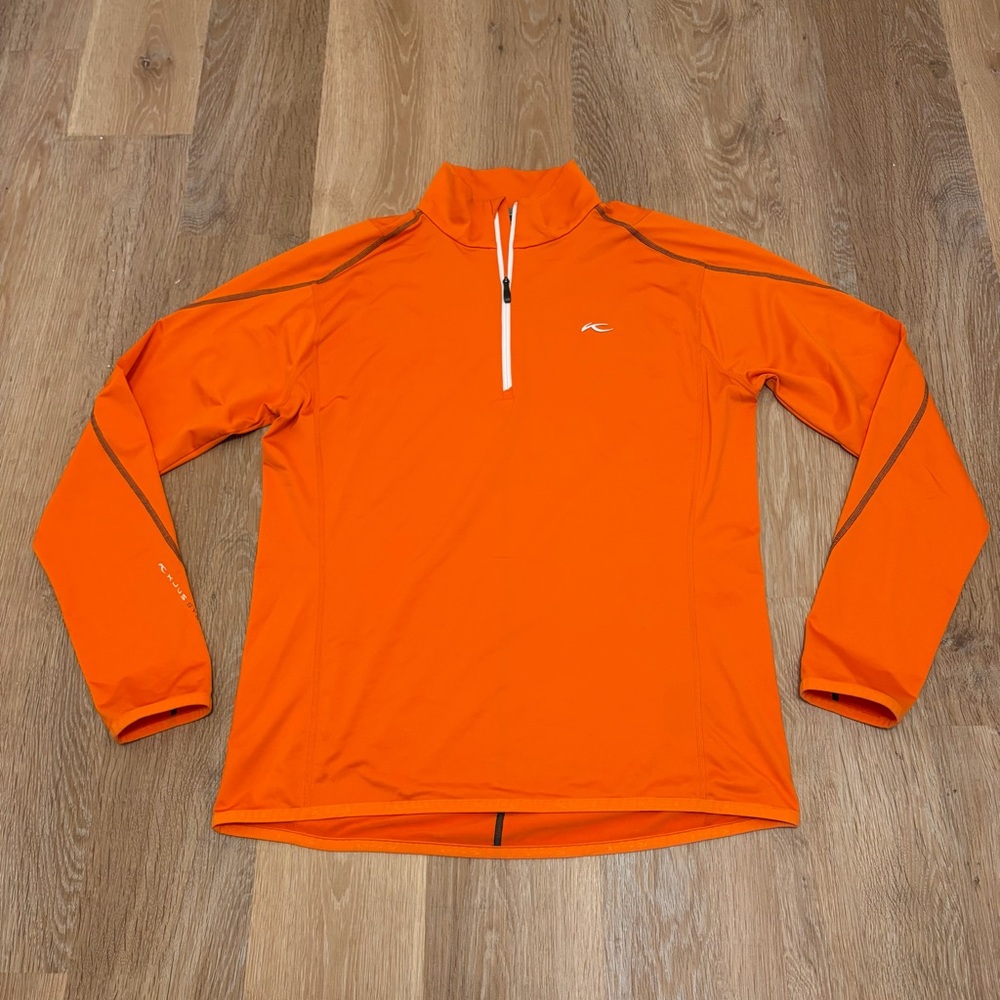Kjus Men’s Swerve Halfzip Pullover Orange Golf Longsleeve XL Outdoor Spring